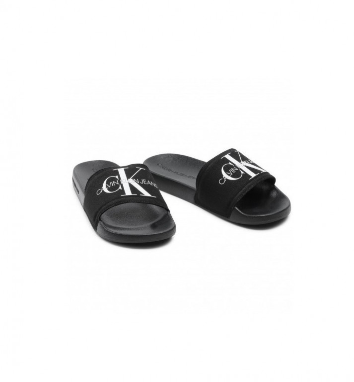 Calvin Klein pánské černé pantofle SLIDE MONOGRAM CO č.1