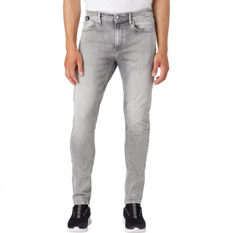 Calvin Klein Jeans pánské šedé denim džíny SLIM TAPER č.1