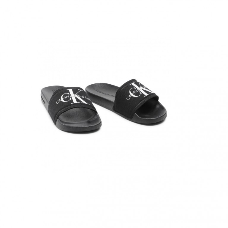 Calvin Klein dámské černé pantofle SLIDE MONOGRAM CO č.1
