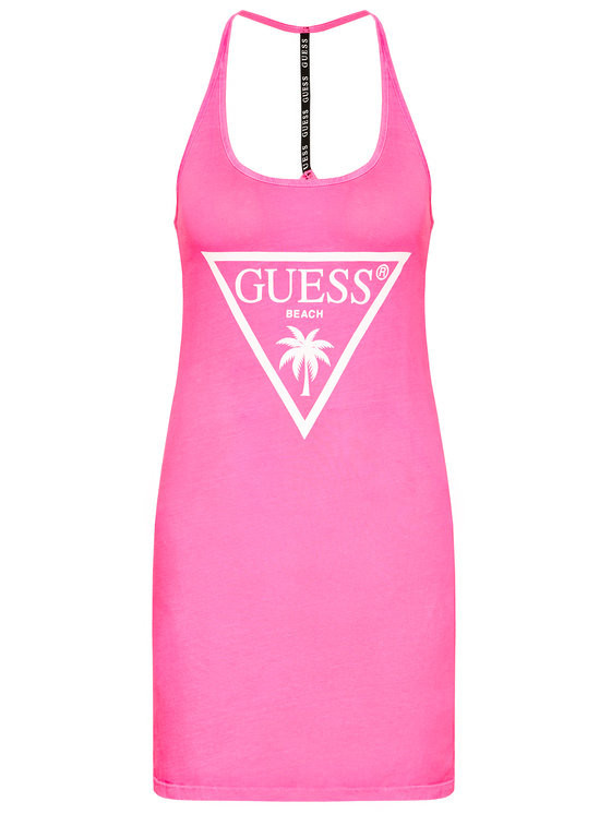 GUESS dámské růžové plážové šaty TANK TOP DRESS č.1