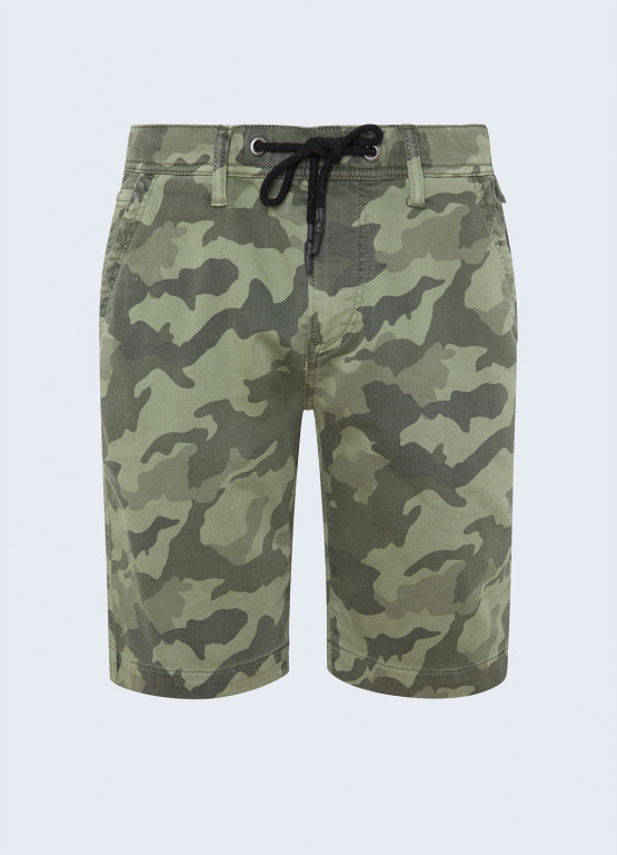 Pepe Jeans pánské maskáčové kraťasy OWEN SHORT CAMO č.1