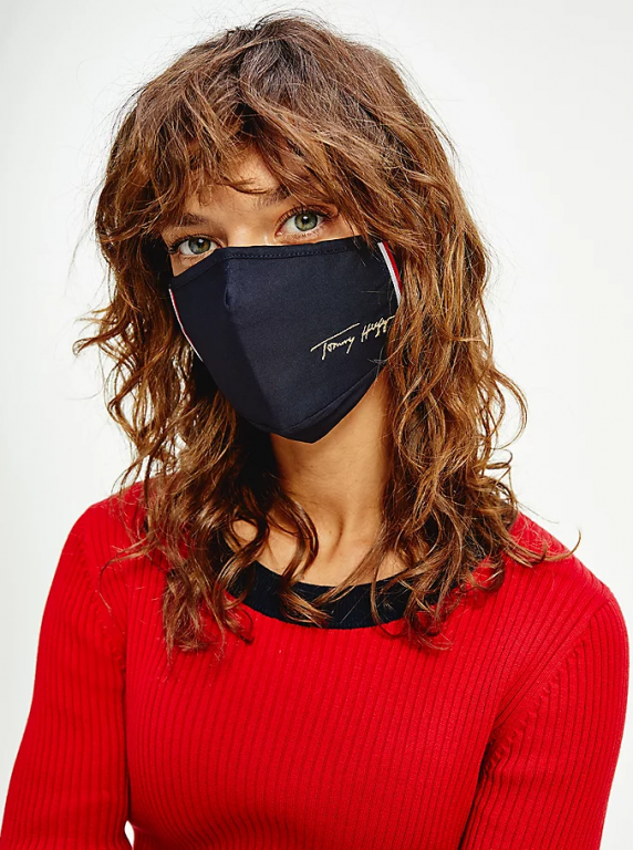 Tommy Hilfiger dámská tmavě modrá rouška SPWW SEASONAL FACE C č.1