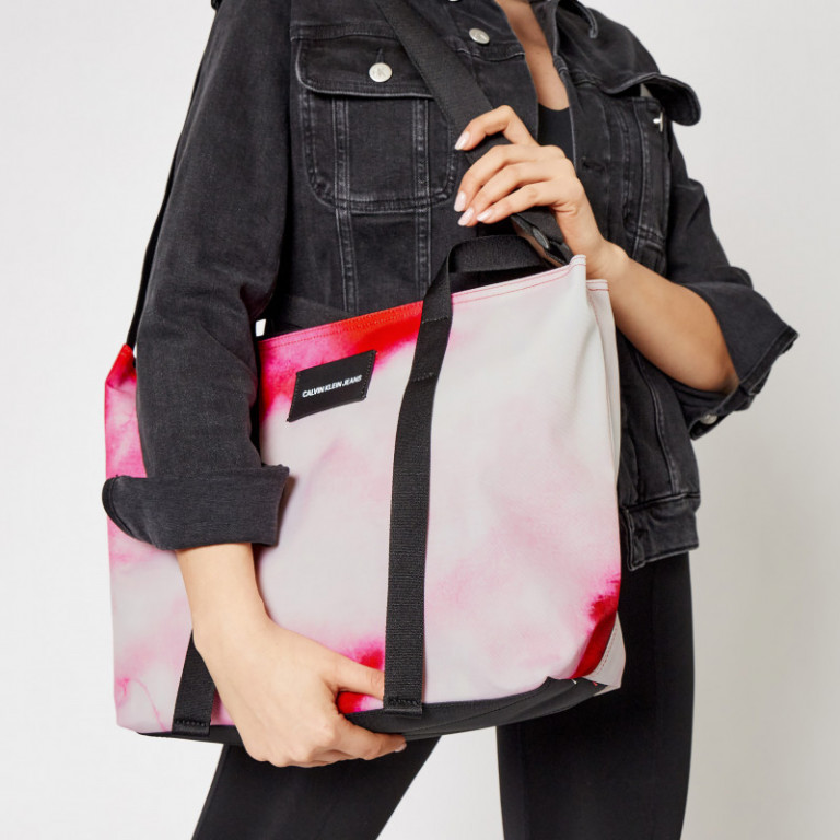 Calvin Klein Jeans dámská růžová kabelka SHOPPER 29 MARBLE č.1