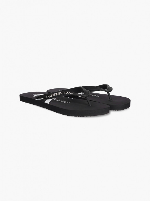 Calvin Klein pánské černé žabky BEACH SANDAL MONOGRAM TPU č.2