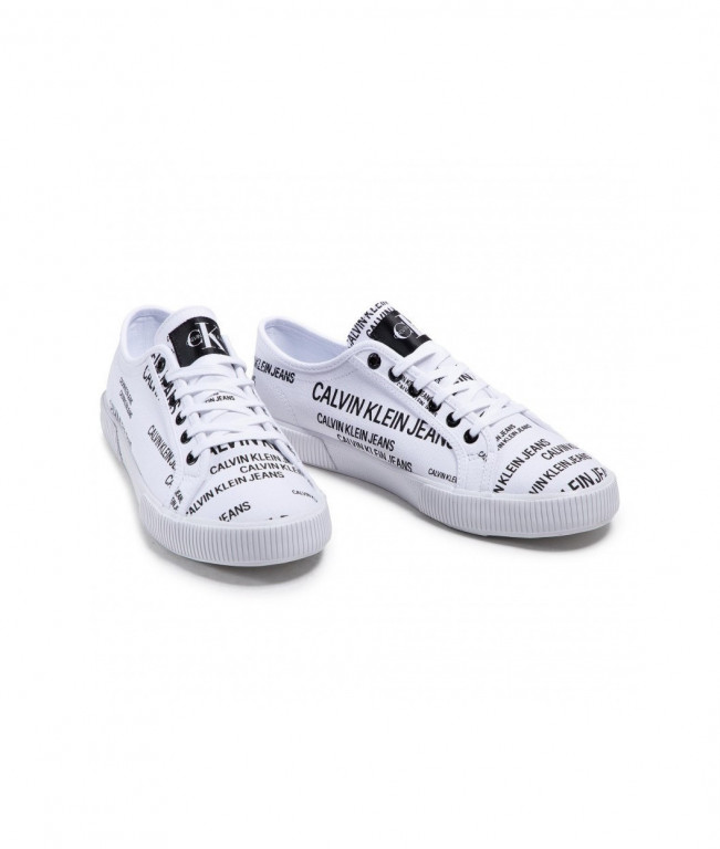Calvin Klein pánské bílé tenisky VULCANIZED SNEAKER LACEUP AOP CO č.1