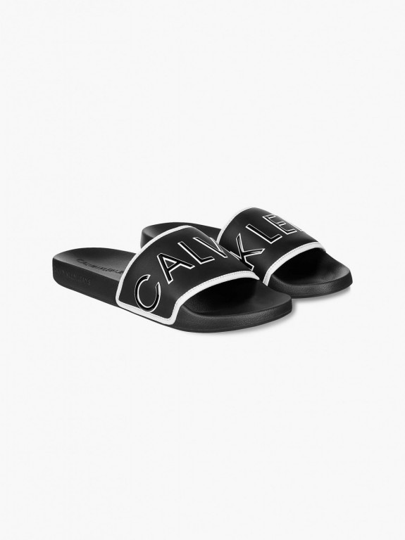 Calvin Klein pánské černé pantofle SLIDE PADDED CK PES-PU č.1