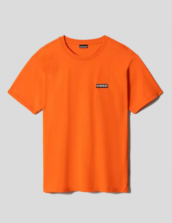 NAPAPIJRI unisex oranžové tričko PATCH č.1