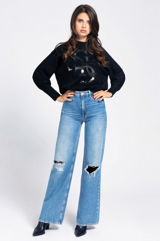 GUESS dámský černý svetr SUMMER RN SWTR č.4