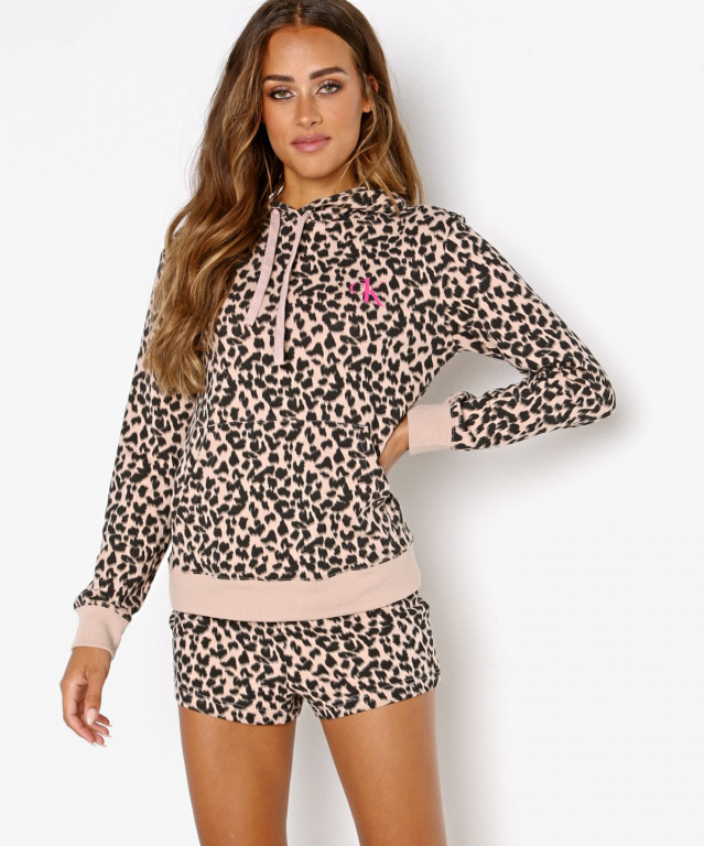 Calvin Klein dámská leopardí mikina na spaní CK ONE č.1