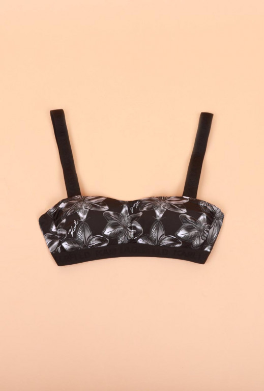 Karl Lagerfeld dámský černý bikiny top ORCHID č.1