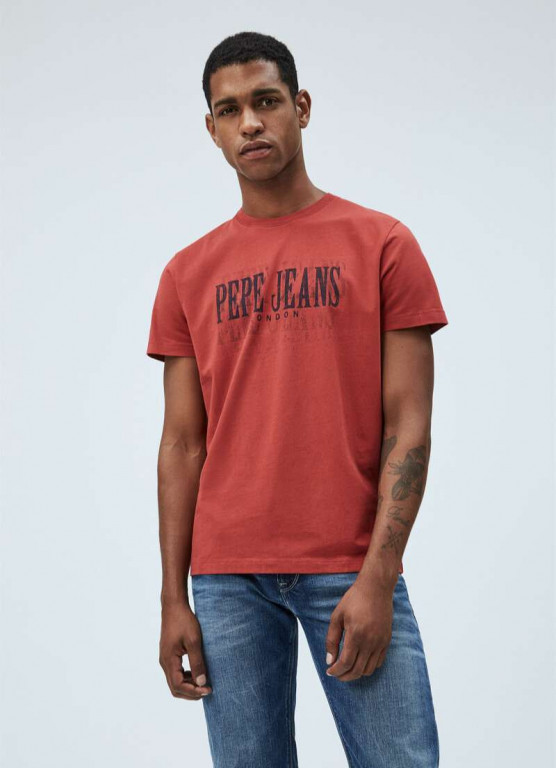 Pepe Jeans pánské červené tričko Snow č.1