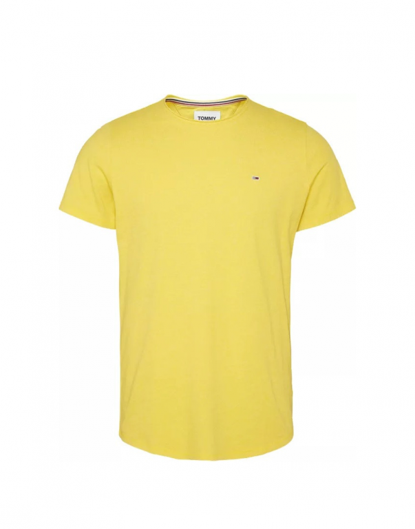 TOMMY JEANS pánské žluté tričko TJM ESSENTIAL JASPE TEE č.1