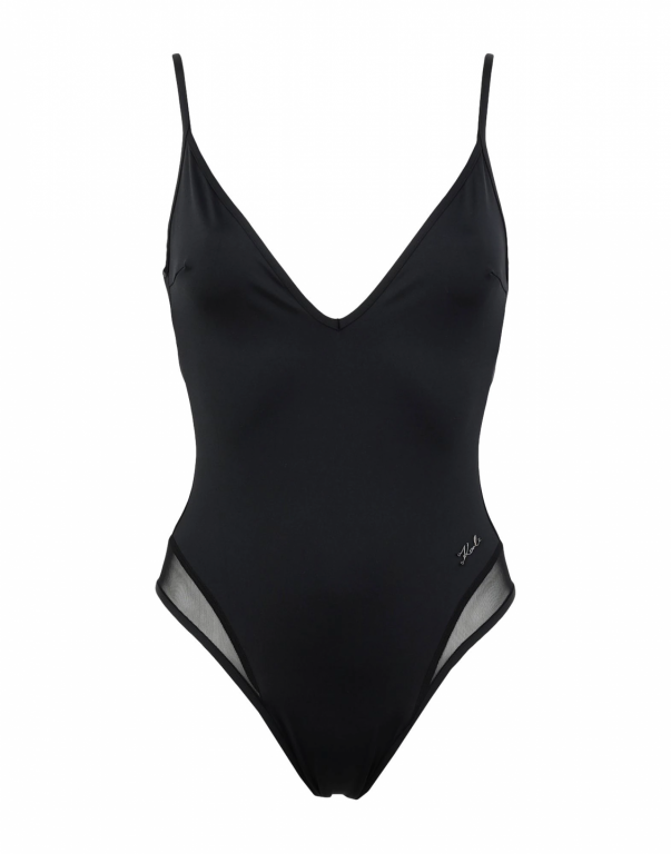 Karl Lagerfeld dámské jednodílné černé plavky SPORTY č.1