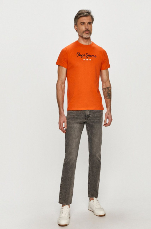 Pepe Jeans pánské oranžové tričko EGGO č.1