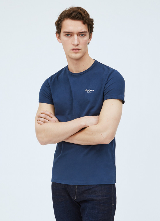 Pepe Jeans pánské tmavě modré tričko ORIGINAL BASIC č.1