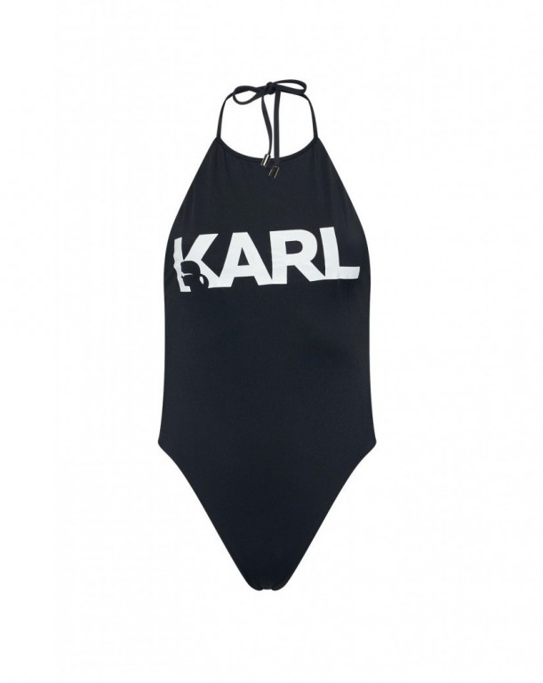 Karl Lagerfeld dámské černé jednodílné plavky PRINTED LOGO č.1