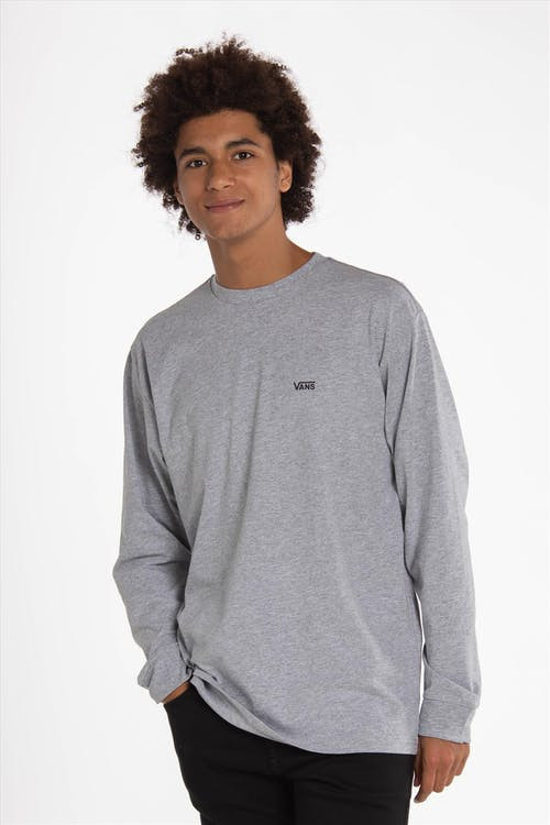 VANS pánské šedé tričko s dlouhým rukávem LEFT CHEST HIT č.1