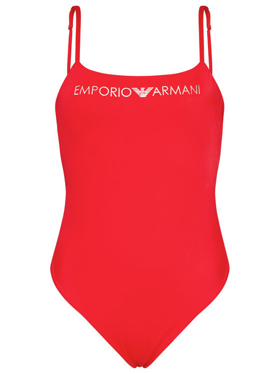 EMPORIO ARMANI dámské červené jednodílné plavky č.1
