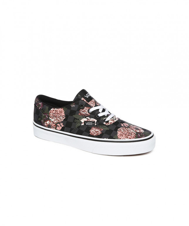 VANS dámské květované tenisky WM Doheny (FLOWERS & CHECKS) BLACK č.1