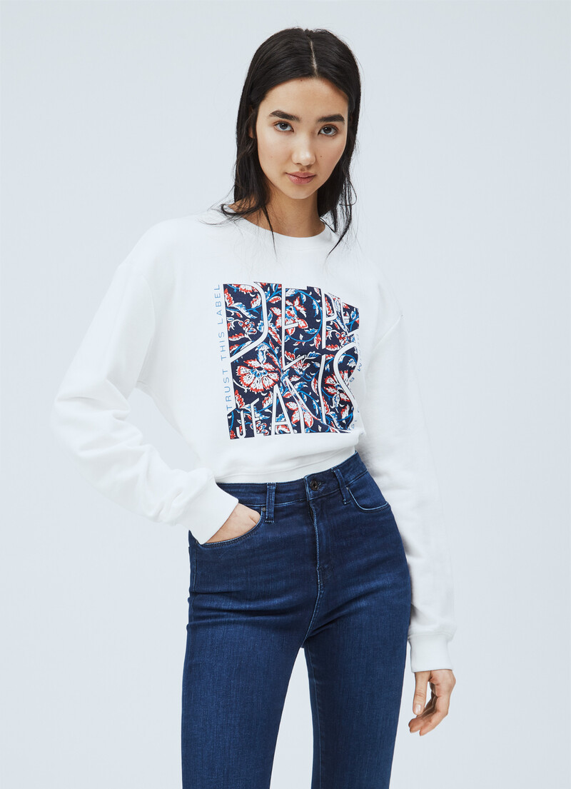Pepe Jeans Pepe Jeans dámská bílá mikina BAMBIE