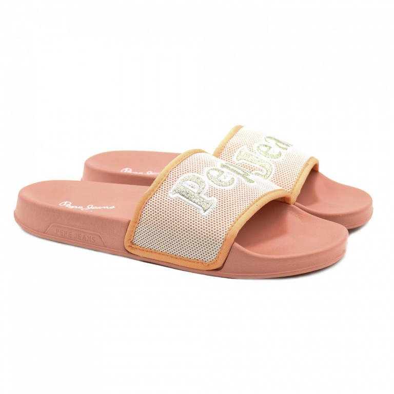 Pepe Jeans dámské korálové pantofle SLIDER MESH č.3