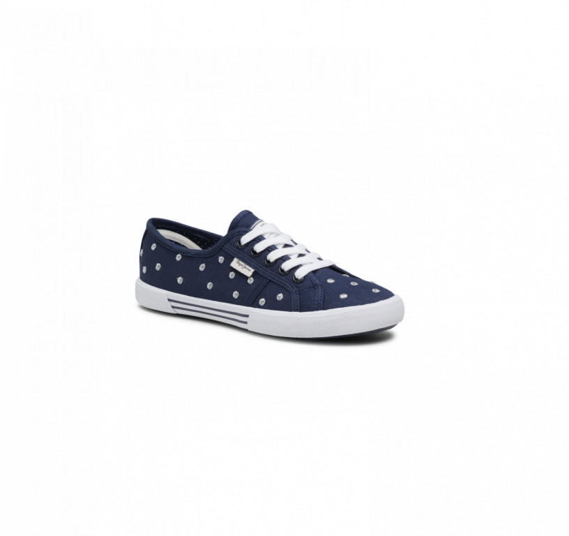 Pepe Jeans dámské tmavě modré plátěné tenisky ABERLADY SWEET č.1