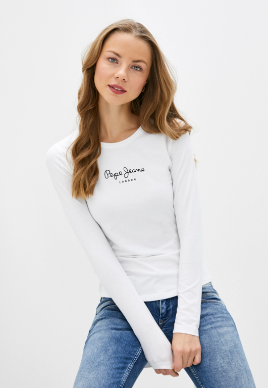 Pepe Jeans dámské bílé tričko s dlouhým rukávem NEW VIRGINIA LS č.1