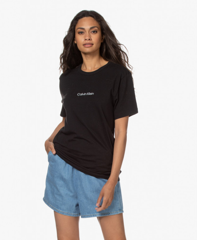 Calvin Klein dámské černé tričko S/S CREW NECK č.1