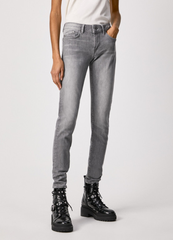 Pepe Jeans dámské světle šedé džíny PIXIE č.1