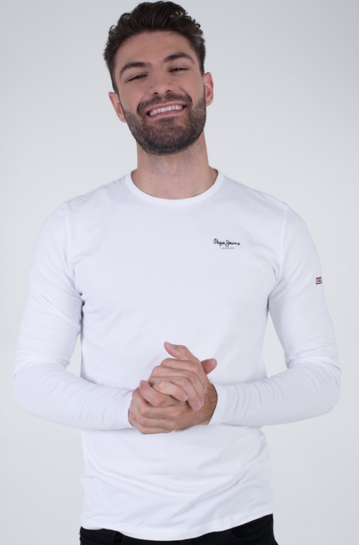 Pepe Jeans pánské bílé tričko s dlouhým rukávem ORIGINAL BASIC 2 LONG č.1