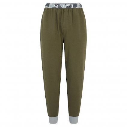 Calvin Klein pánské khaki tepláky LOUNGE JOGGER č.1