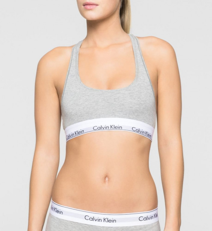 Calvin Klein dámská šedá sportovní podprsenka č.1