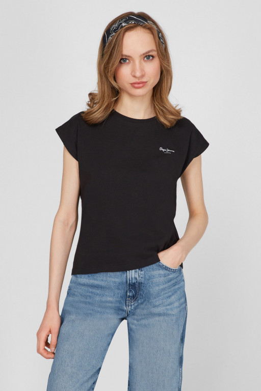 Pepe Jeans dámské černé tričko BLOOM č.1