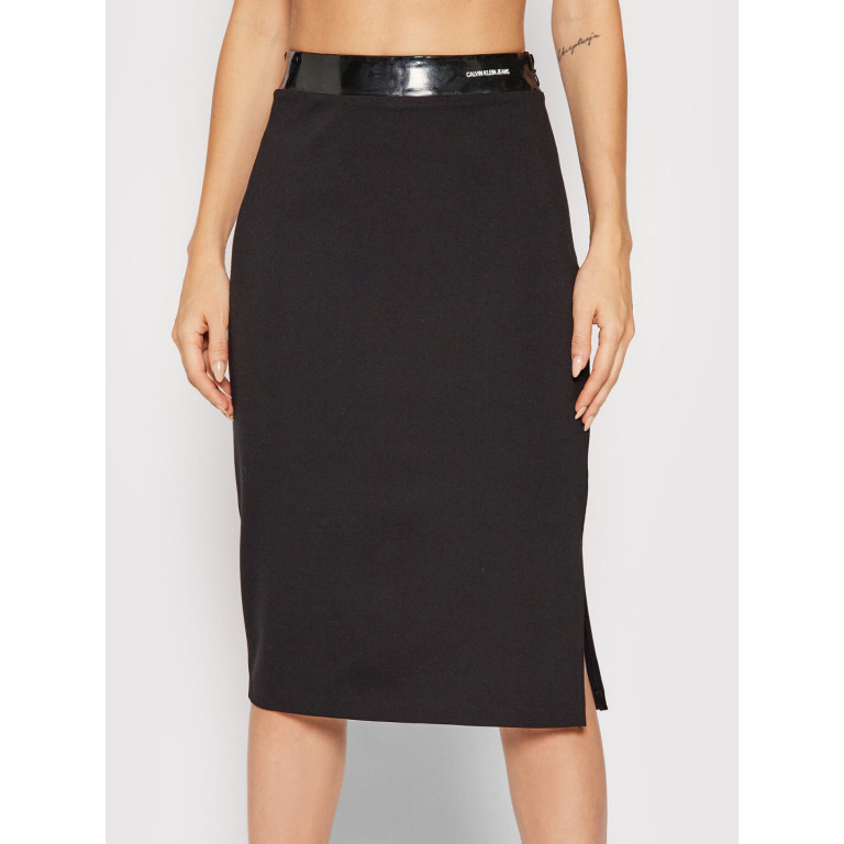 Calvin Klein Jeans dámská černá delší sukně MILANO SPLIT SKIRT č.1