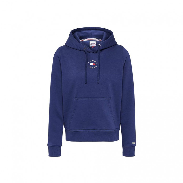 Tommy Jeans dámská tmavě modrá mikina s kapucí TJW REG TINY TOMMY 2 HOODIE č.1