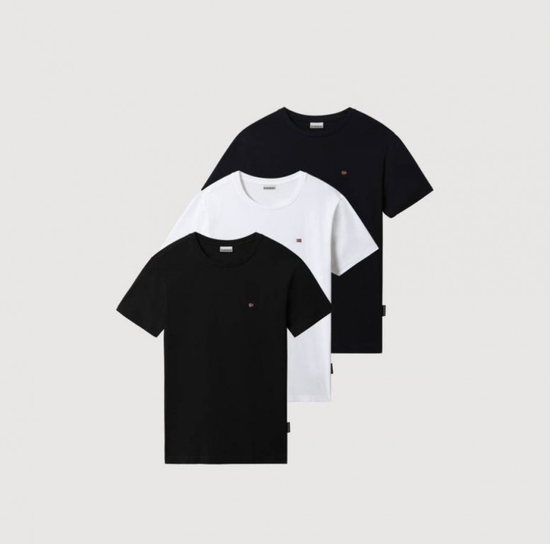 NAPAPIJRI pánská trička bílé/tmavě modré/černé SALISTHREE | 3 kusy č.1