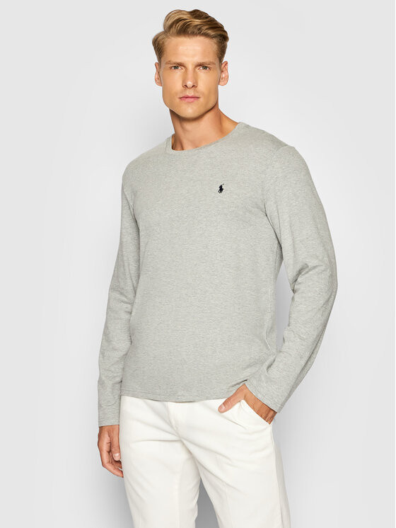 Polo Ralph Lauren pánské šedé tričko s dlouhým rukávem č.1