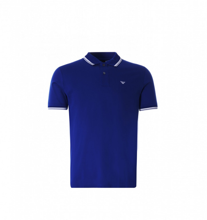 Emporio Armani pánské modré polo tričko č.1