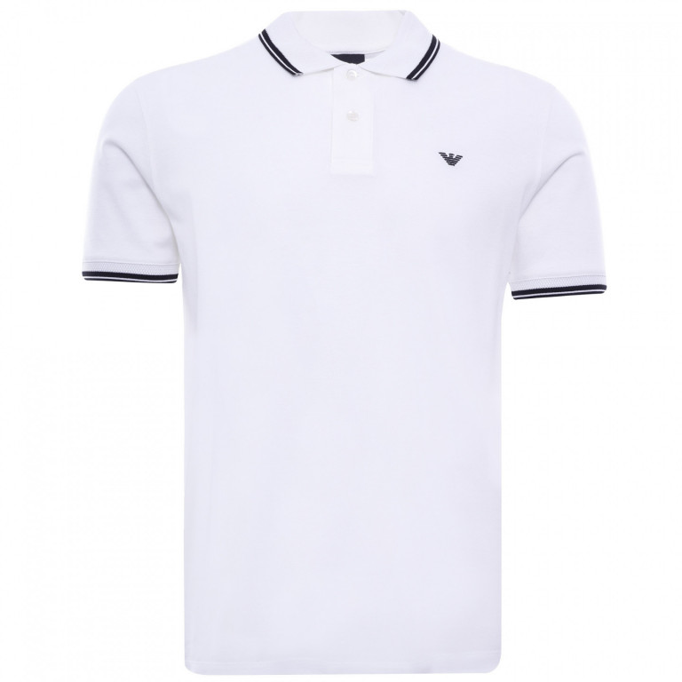 Emporio Armani pánské bílé polo tričko č.2