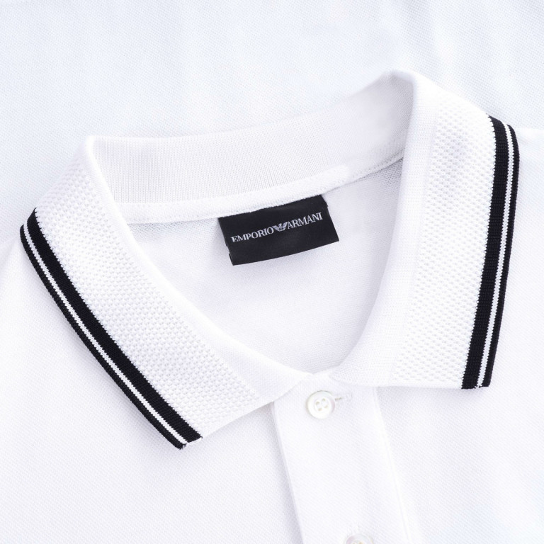 Emporio Armani pánské bílé polo tričko č.3