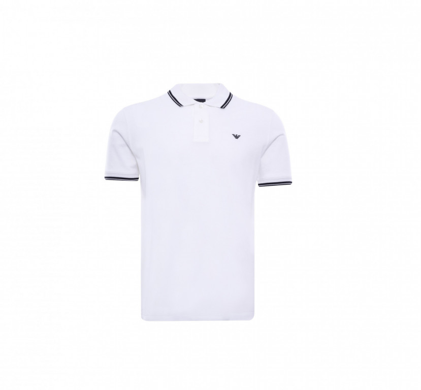 Emporio Armani pánské bílé polo tričko č.1